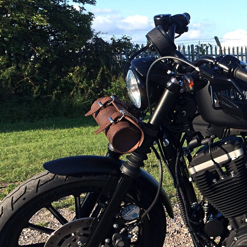 Leather Tool Roll / Saddlebag Motorcycle - Brown