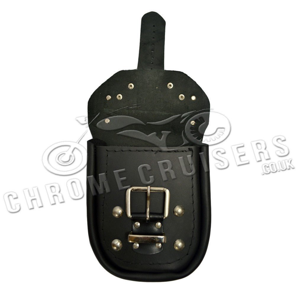 Motorcycle leather pouch with rivets (Ki1B)