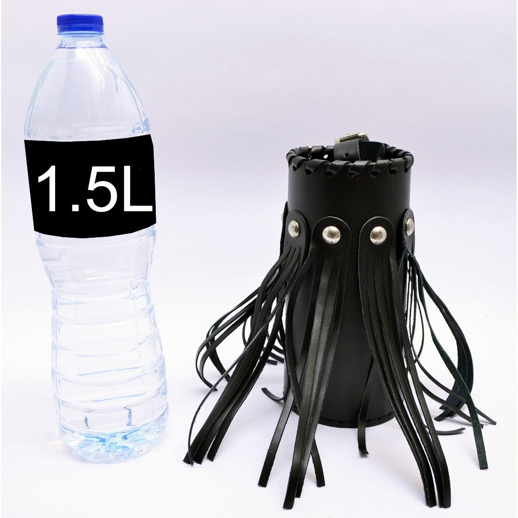 Motorcycle leather drink / bottle holder - large
