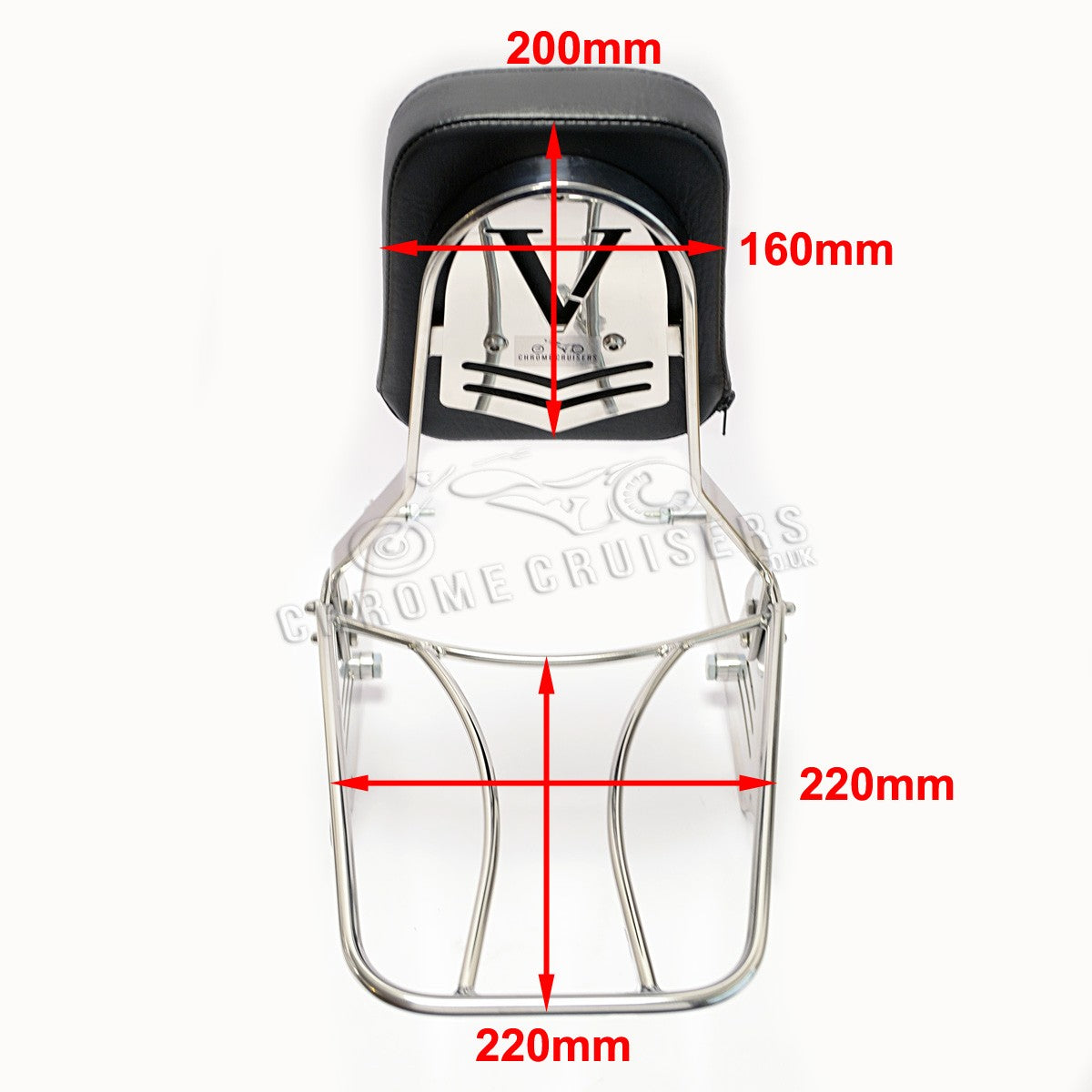 Yamaha XV535 Virago (1987-2003) Passenger backrest / Sissy bar with luggage rack