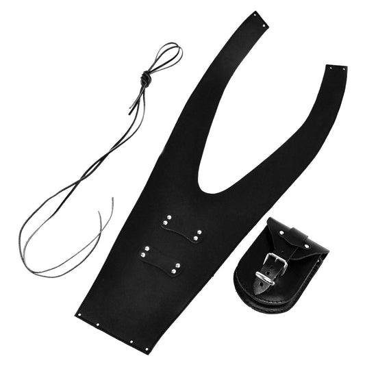 HONDA VTX1300 RETRO / CUSTOM (2002-2008) TANK CHAP/BIB WITH POUCH - PLAIN LEATHER (P)