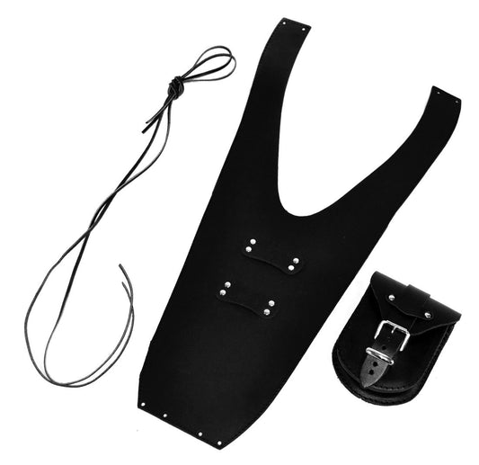HONDA VT750 C2 SHADOW (1997 - 2003) PLAIN LEATHER TANK CHAP/BIB AND POUCH