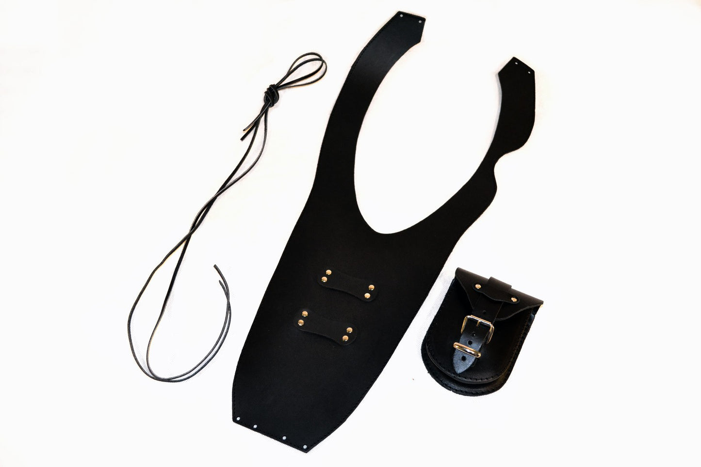 YAMAHA XVS 1100 DRAG STAR CLASSIC / CUSTOM TANK CHAP/BIB WITH POUCH - PLAIN LEATHER