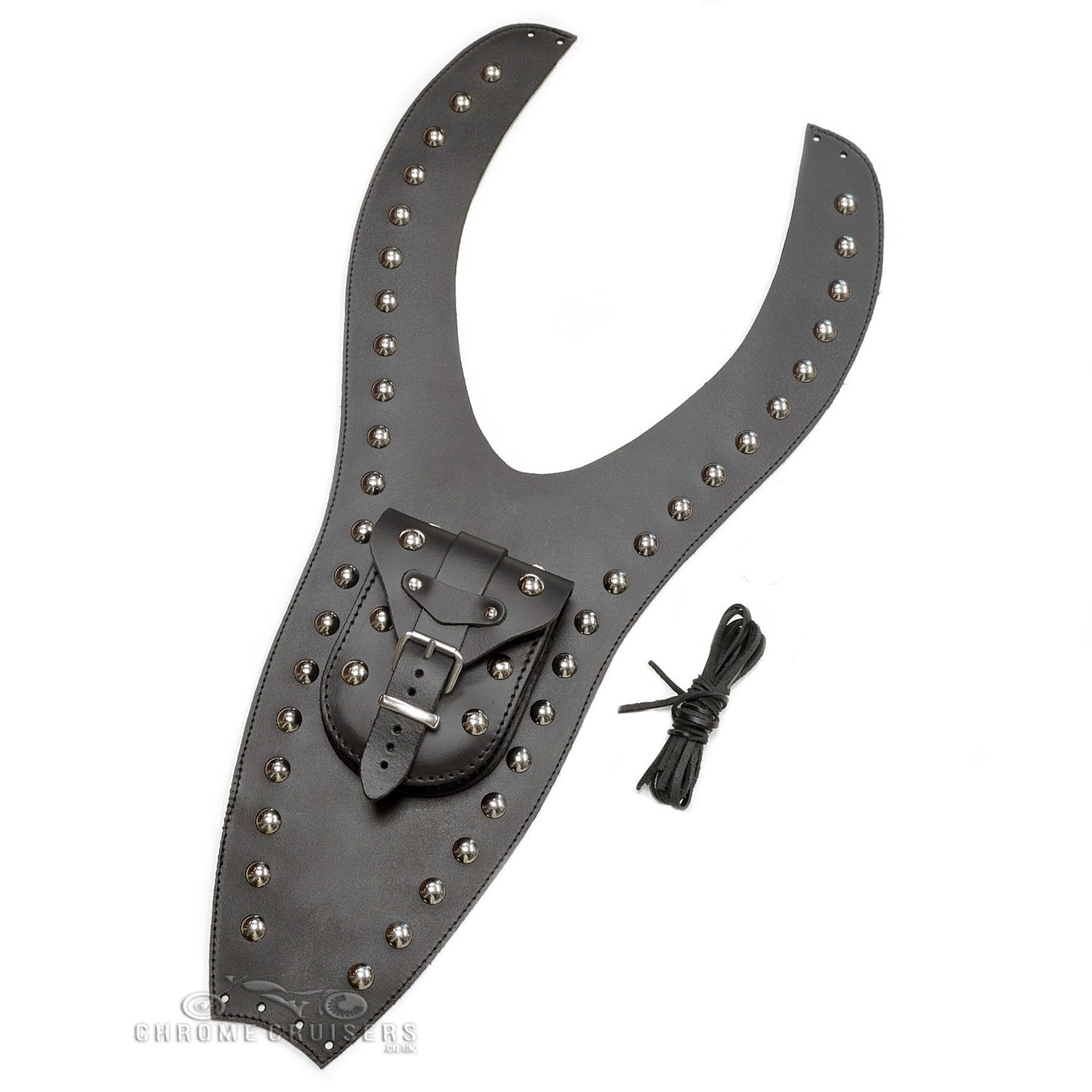 TRIUMPH AMERICA LEATHER TANK PANEL / CHAP AND POUCH WITH RIVETS