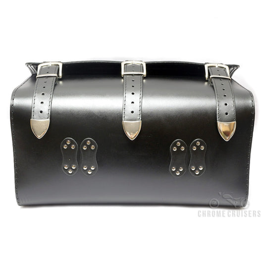 K131A Motorcycle / Trike Black Leather Rear Bag / Case / Sissy Bar Bag