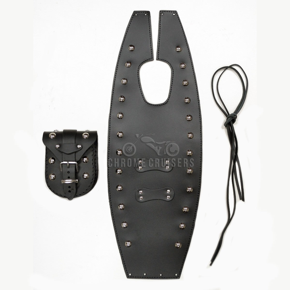 Suzuki VS800/1400 Intruder Leather Tank Bib / Chap with studs