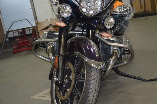 BMW R18 Chrome / Black Engine Guard Crash Bar Protector Type 2