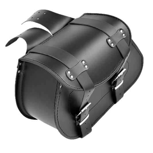 Leather Saddlebags Panniers (pair) - Motorcycle Bags, Handmade Black