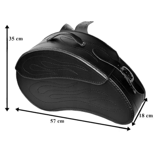 Saddlebags Panniers (pair) - Motorcycle Bags, Handmade Black
