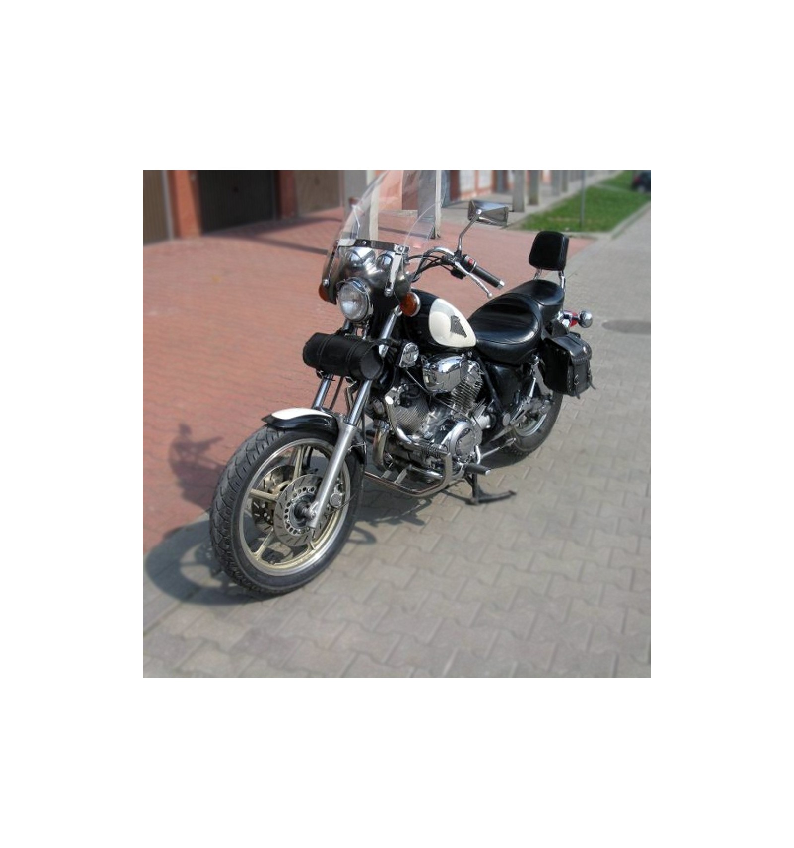 YAMAHA XV1100 VIRAGO HIGHWAY CRASH BAR ENGINE GUARD W// FOOT PEGS STAINLESS STEEL