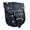 Motorcycle leather pouch with rivets (Ki1B)