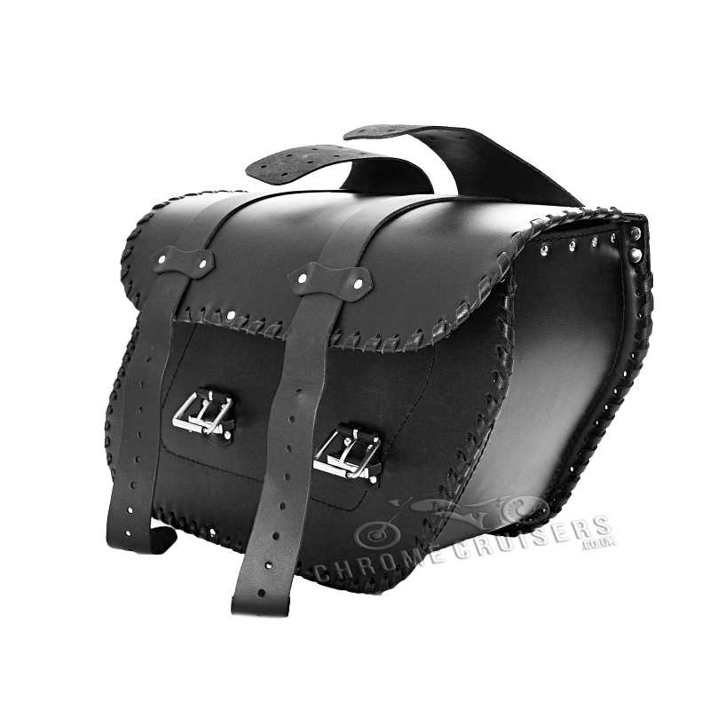 Top Quality Motorcycle Handmade Leather Saddlebags Panniers (pair) C9A