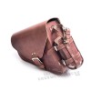 Harley Davidson Sportster New Model Brown LeatherLeft Side Saddlebag with 1L Fuel Bottle