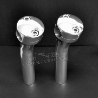 Polished Aluminium Risers 6.10" / 155mm Set for 1inch handlebars