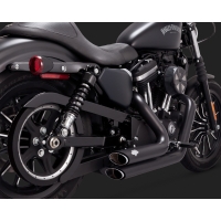 Harley Davidson Sportster (14-17)  2-INTO-2 SHORTSHOTS STAGGERED BLACK EXHAUST