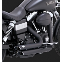 Harley Davidson Dyna (12-17)  2-INTO-2 SHORTSHOTS STAGGERED BLACK FULL EXHAUST SYSTEM