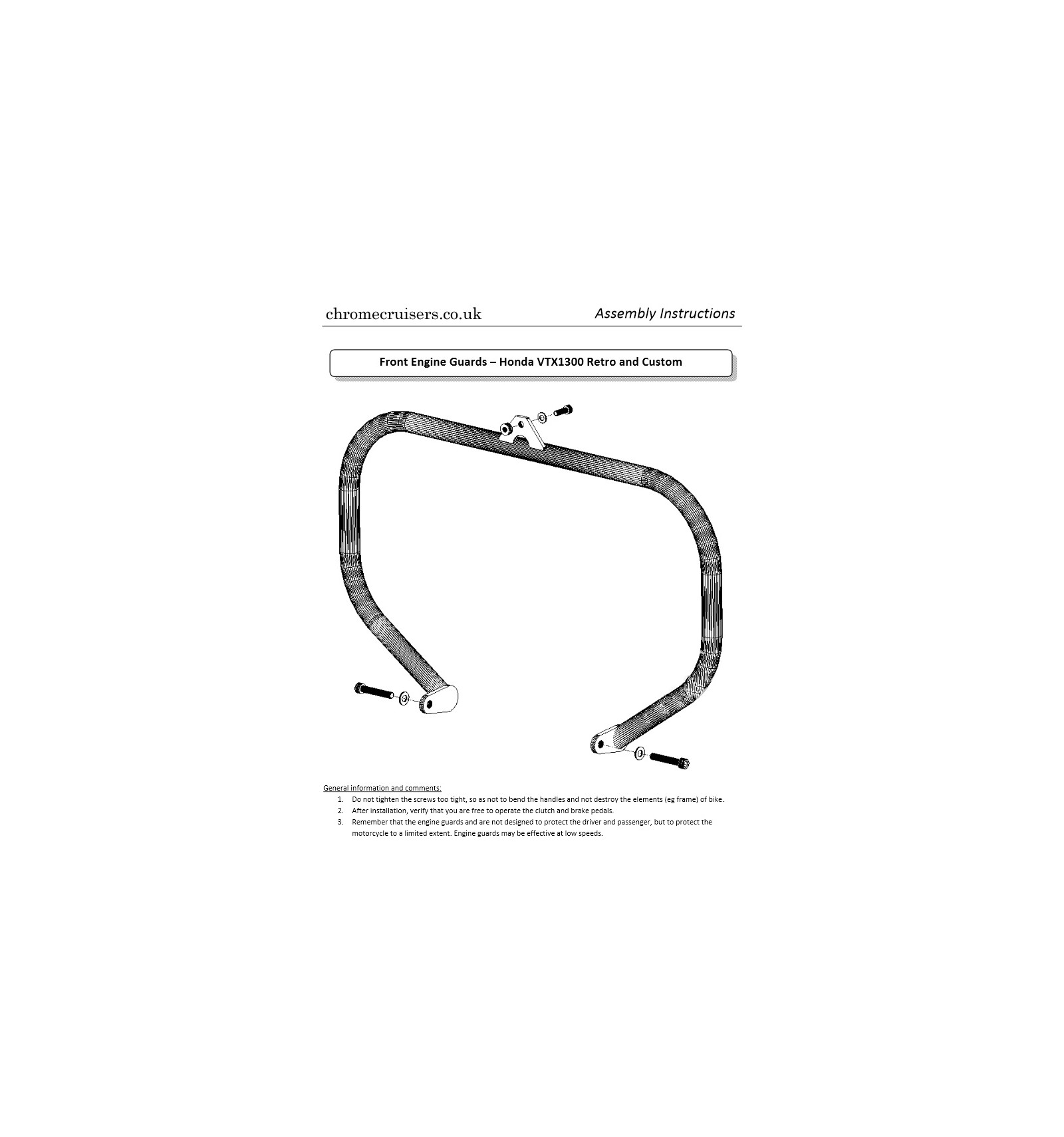 2006 honda vtx 1300 crash bars