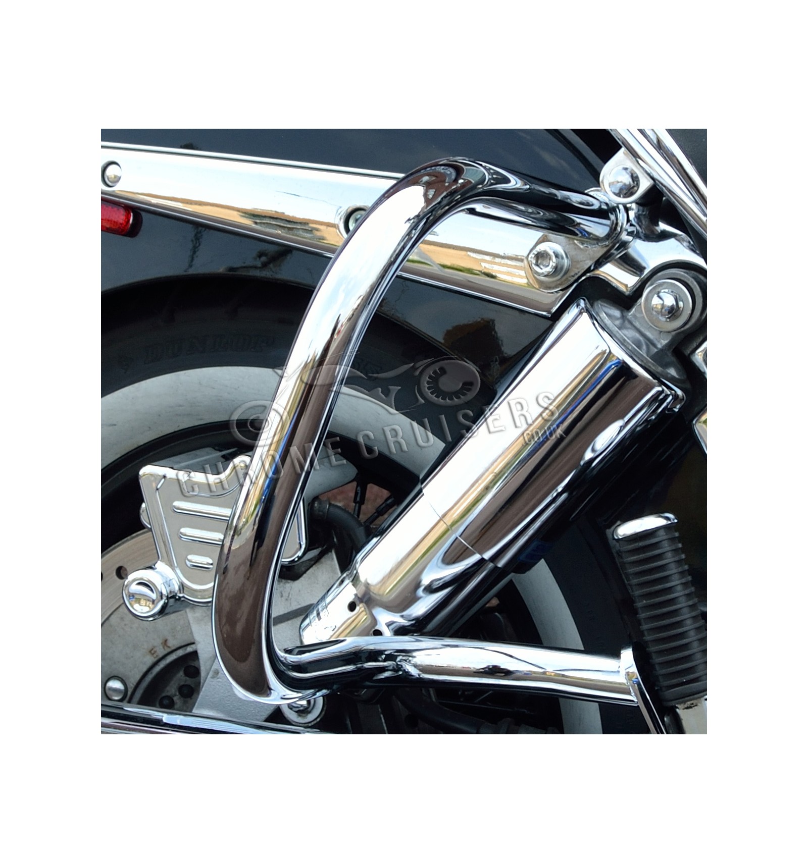 HONDA VTX1800 NEO RETRO HEAVY DUTY CHROME REAR SADDLEBAG GUARD CRASH