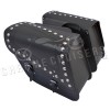 Motorcycle leather saddlebags with rivets C28B