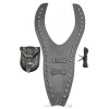 TRIUMPH AMERICA LEATHER TANK PANEL / CHAP AND POUCH WITH RIVETS