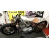 Motorcycle Braided / Studded Brown Rear Leather Single Bag - Harley Davidson / Kawasaki / Yamaha