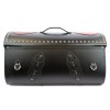 Motorcycle Black Leather Top Case / Rear Bag / Sissy bar Bag Trunk - RED DEMON