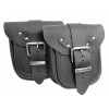 Motorcycle Black Leather Top Case / Rear Bag / Sissybar Bag Saddlebag K22A/E