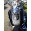 YAMAHA XVS650 DRAG STAR V-STAR CLASSIC / CUSTOM MODELS LEATHER TANK PANEL/CHAP AND POUCH WITH RIVETS