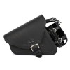 Black Leather Saddlebag with and bottle holder for Harley Davidson Sportster XL883 1200