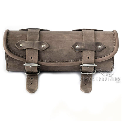 Leather Tool Roll / Saddlebag Motorcycle - Brown