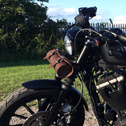 Leather Tool Roll / Saddlebag Motorcycle - Brown
