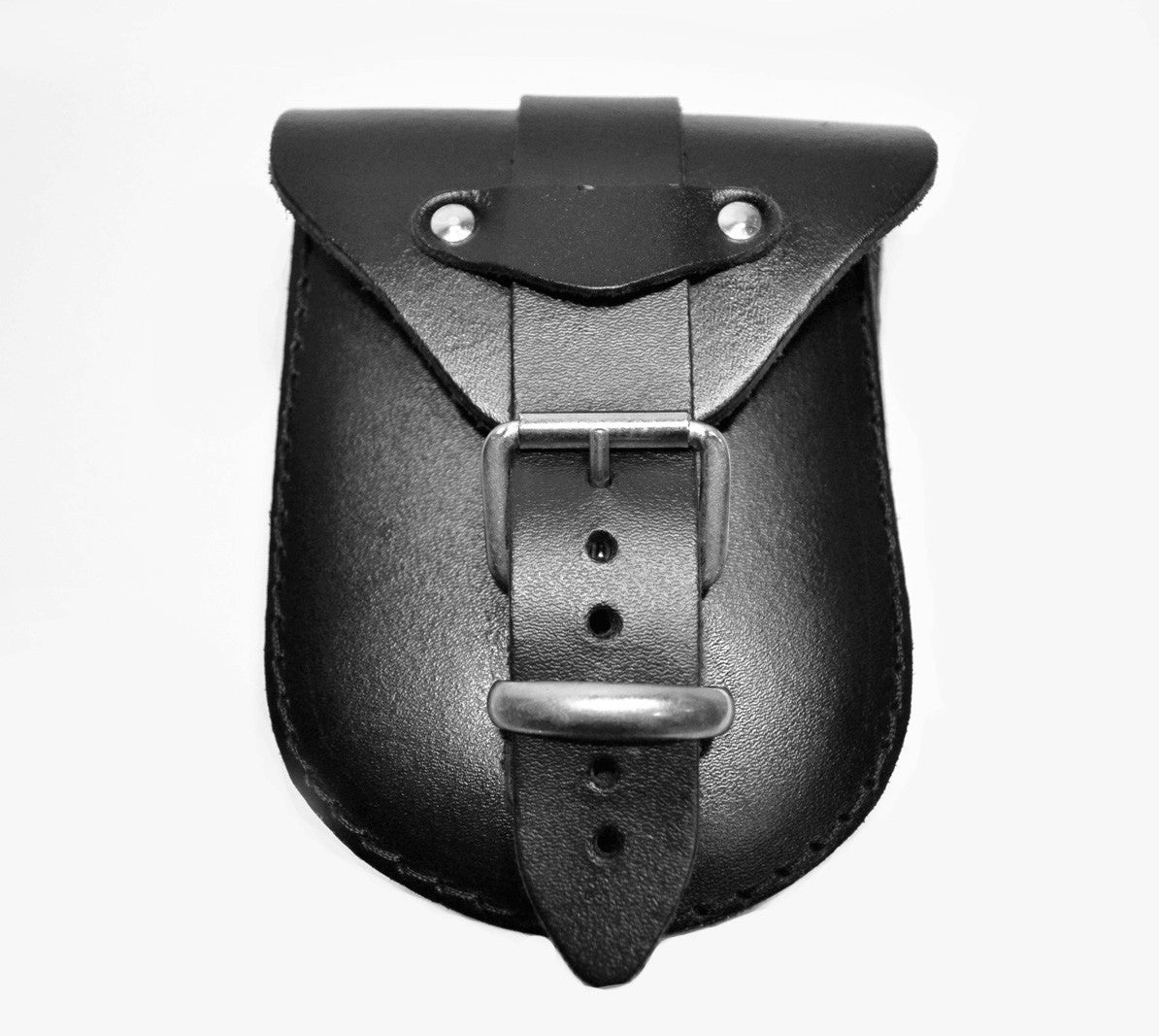 Harley Davidson Sportster - Black Leather Tank Chap with Pouch
