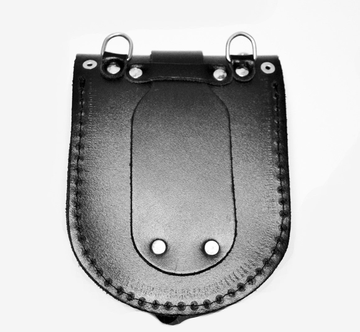 Harley Davidson Sportster - Black Leather Tank Chap with Pouch
