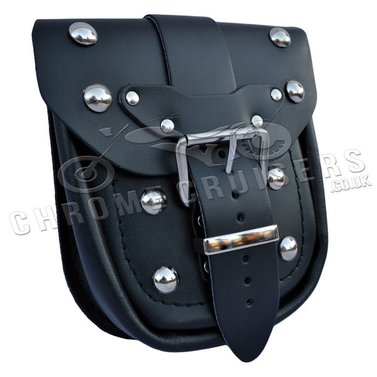 Motorcycle leather pouch with rivets (Ki1B)