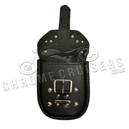 Motorcycle leather pouch with rivets (Ki1B)