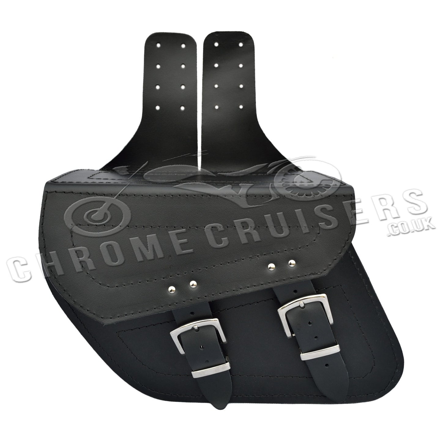 Leather Saddlebags Panniers (pair) - Motorcycle Bags, Handmade Black