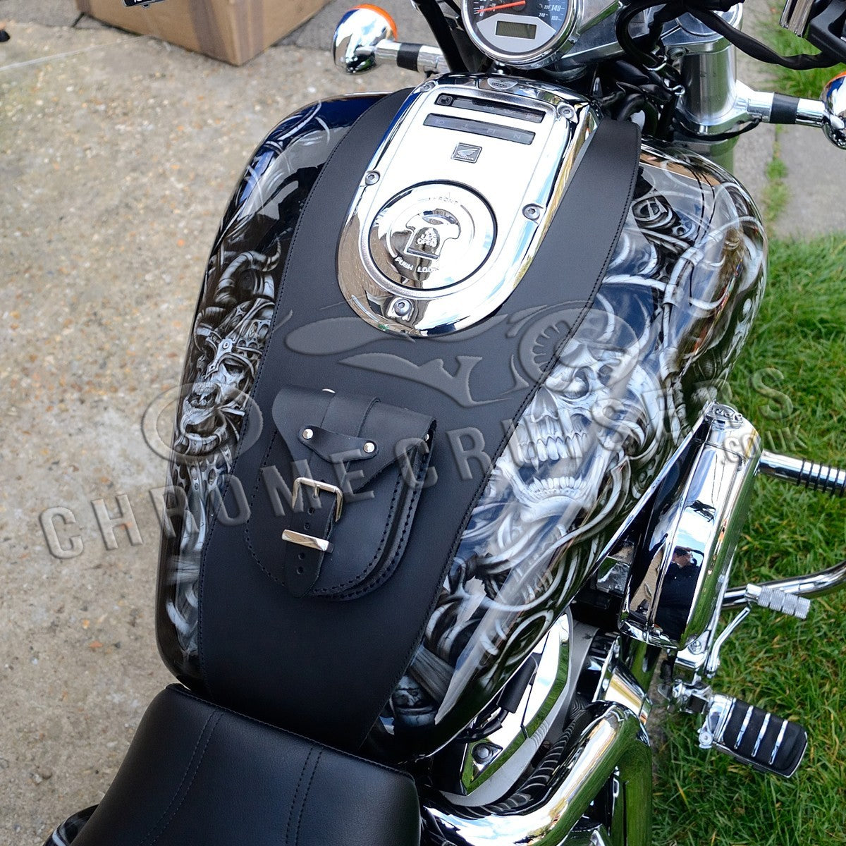 Honda VTX1800 Custom Leather Tank Bib / Chap