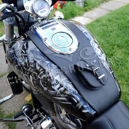 Honda VTX1800 Custom Leather Tank Bib / Chap