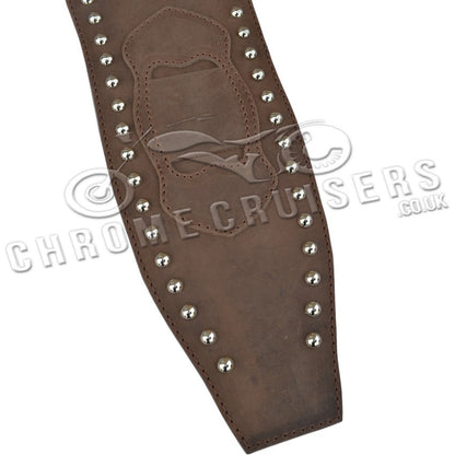 Harley Davidson Sportster Brown Leather Tank Bib with studs.