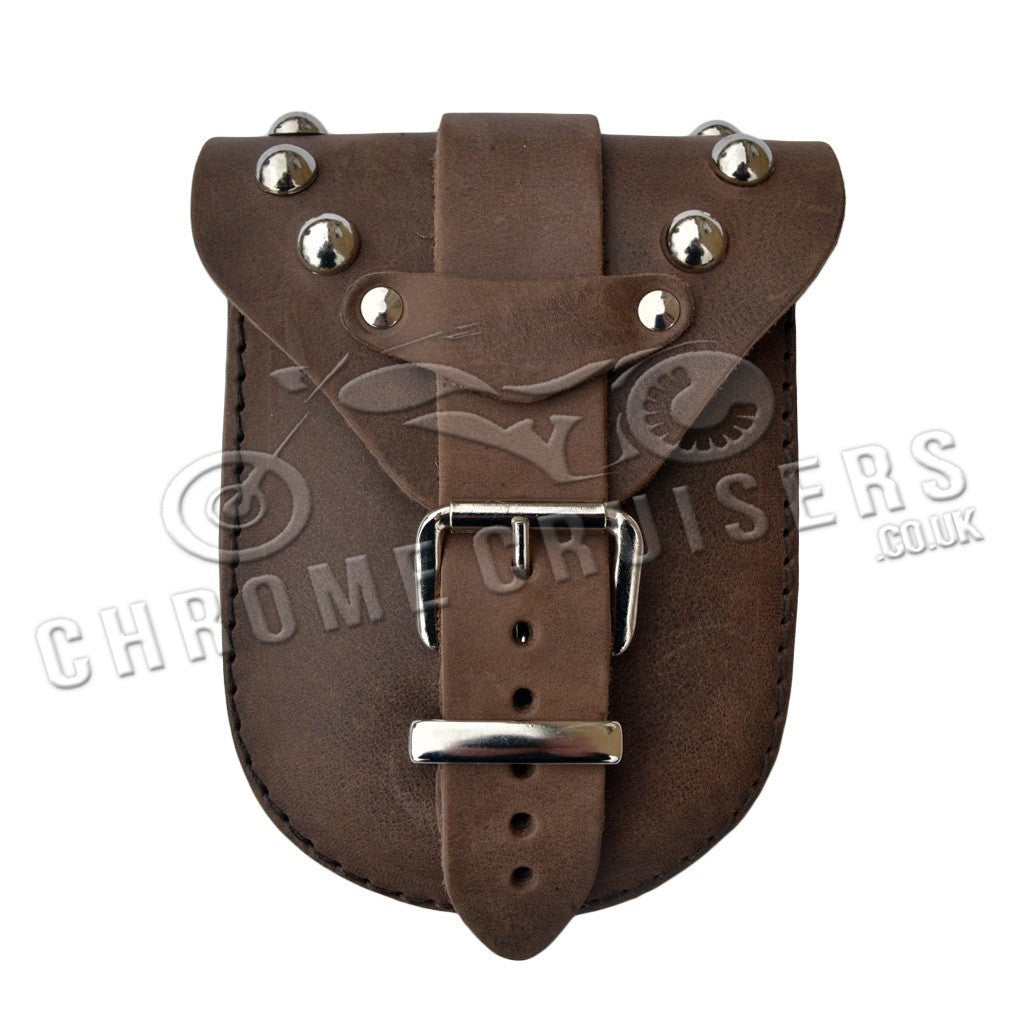 Harley Davidson Sportster Brown Leather Tank Bib with studs.