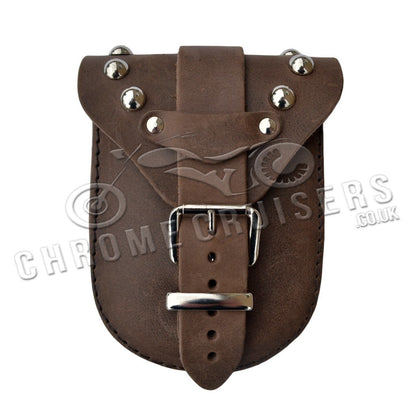 Harley Davidson Sportster Brown Leather Tank Bib with studs.