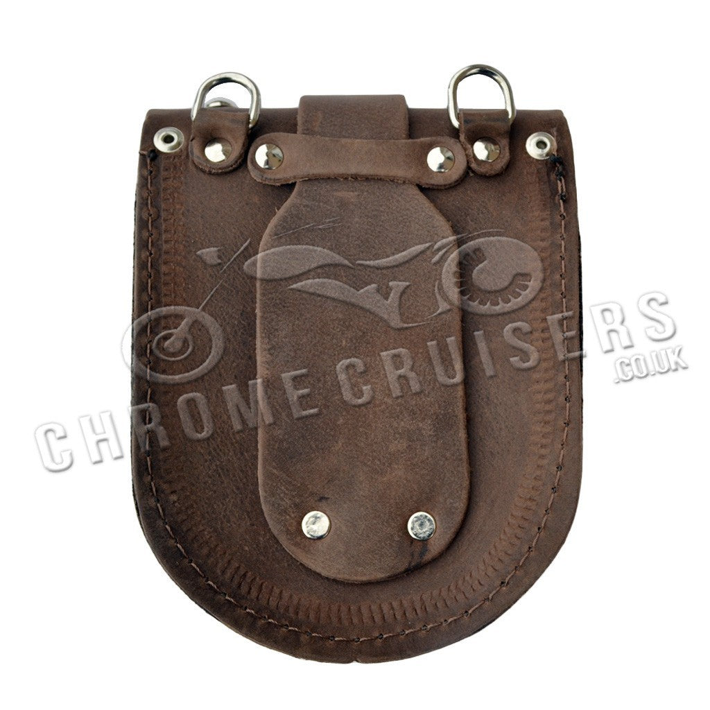 Harley Davidson Sportster Brown Leather Tank Bib with studs.