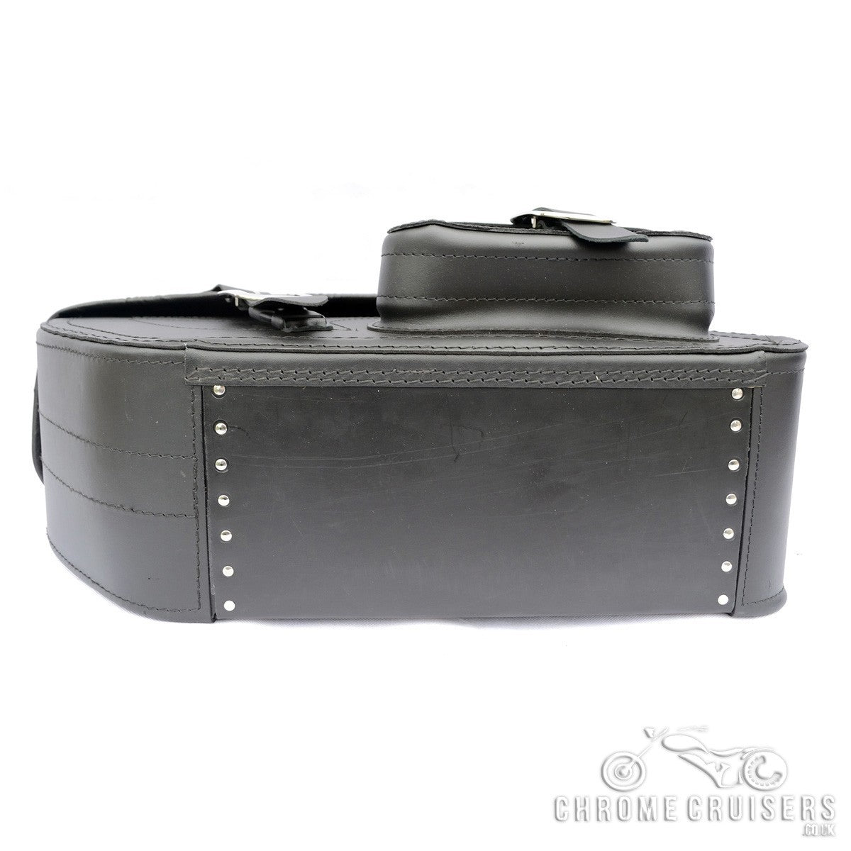 Leather Saddlebags Panniers (pair) - Motorcycle Bags, Handmade Black