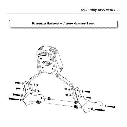 Passenger Backrest, Sissy Bar - Victory Hammer / Sport / Jackpot (2005-2015)
