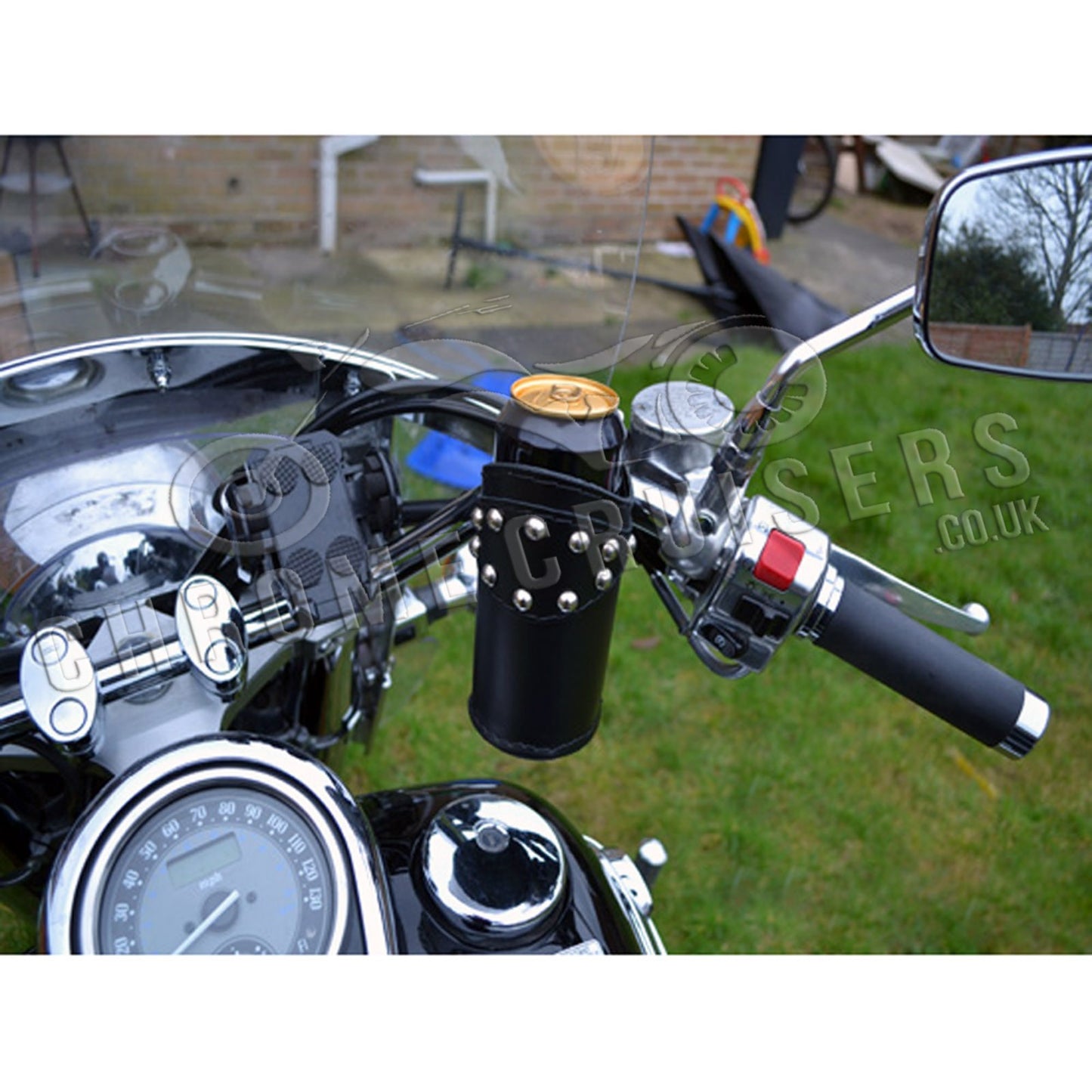 Leather drink holder with rivets (N2BB)