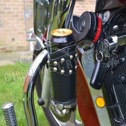 Leather drink holder with rivets (N2BB)