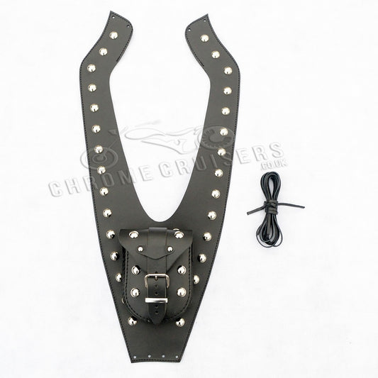 Tank Panel with Studs - Suzuki VL125 Intruder Leather