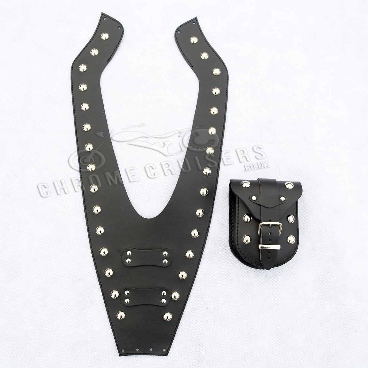 Tank Panel with Studs - Suzuki VL125 Intruder Leather