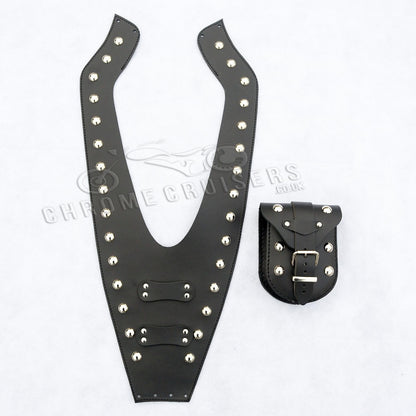 Tank Panel with Studs - Suzuki VL125 Intruder Leather
