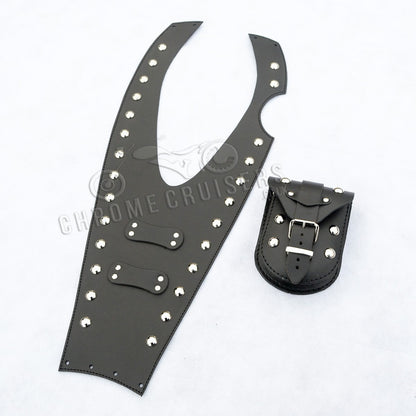 Tank Panel with Studs - Yamaha XVS125 Drag Star Leather